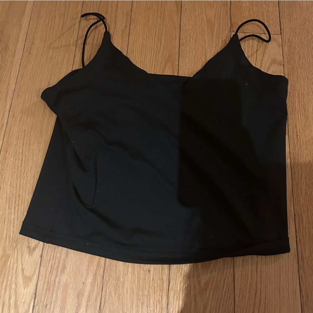 Black spaghetti strap crop top size M US